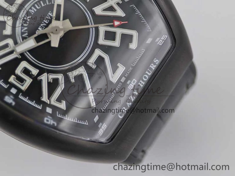 Vanguard V45 DLC ABF 1:1 Best Edition Black Textured Dial on Black Rubber Strap MIYOTA 9015