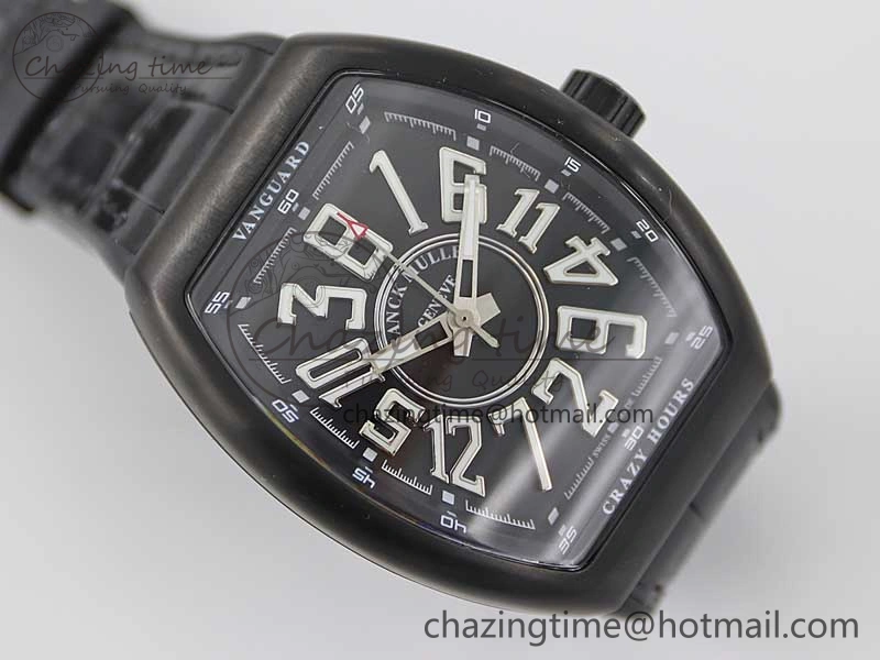 Vanguard V45 DLC ABF 1:1 Best Edition Black Textured Dial on Black Rubber Strap MIYOTA 9015