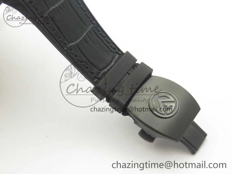 Vanguard V45 PVD Titanium TF 1:1 Best Edition Black Dial on Black Gummy Strap Black Stich A2892