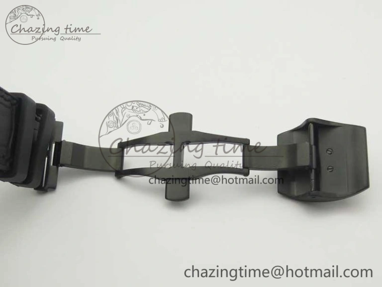 Vanguard V45 PVD Titanium TF 1:1 Best Edition Black Dial on Black Gummy Strap Black Stich A2892