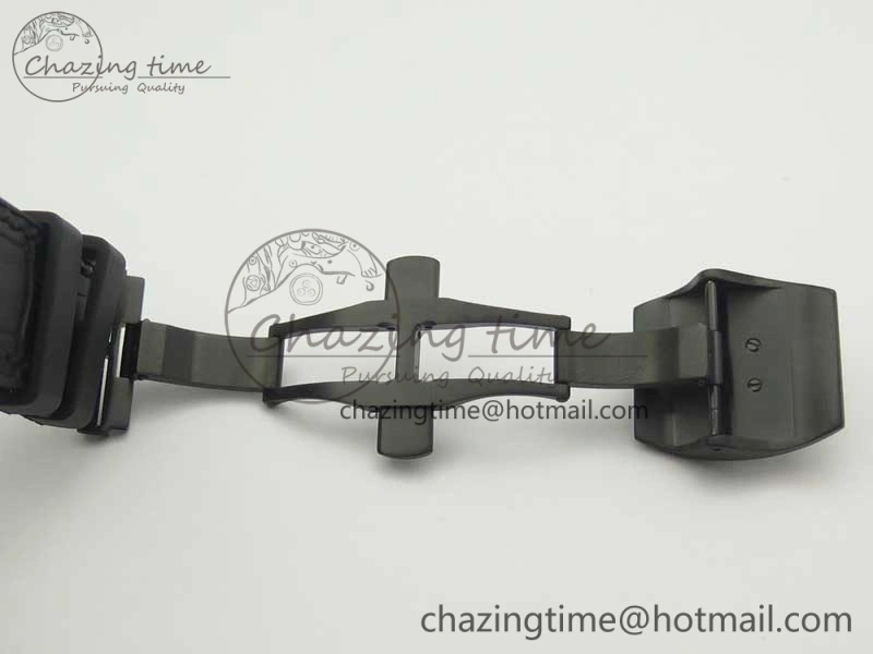 Vanguard V45 PVD Titanium TF 1:1 Best Edition Black Dial on Black Gummy Strap Black Stich A2892