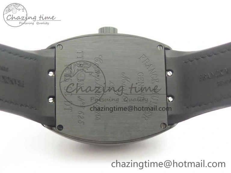 Vanguard V45 PVD Titanium TF 1:1 Best Edition Black Dial on Black Gummy Strap Black Stich A2892