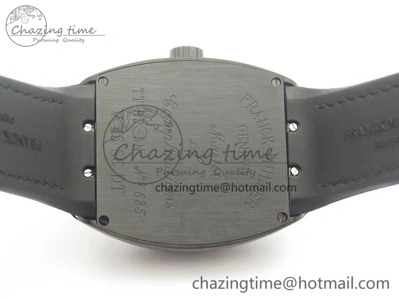 Vanguard V45 PVD Titanium TF 1:1 Best Edition Black Dial on Black Gummy Strap White Stich A2892