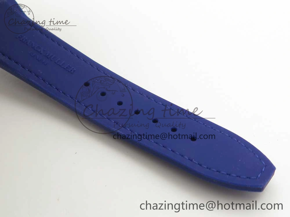 Vanguard V45 RG ABF Best Edition Blue Dial Numbers Markers on Blue Gummy Strap A2813