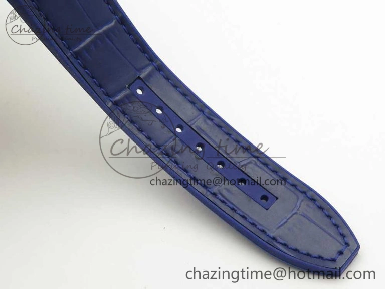 Vanguard V45 RG ABF Best Edition Blue Dial Numbers Markers on Blue Gummy Strap A2813