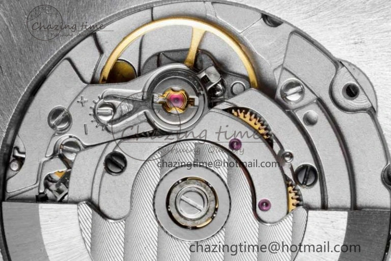 Vanguard V45 RG ABF Best Edition Full Diamonds Dial on Black Leather Strap A2824
