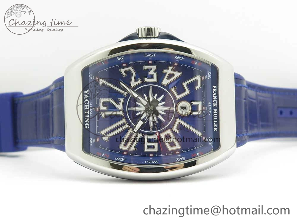 Vanguard V45 SS ABF Best Edition Blue Dial Numbers Markers on Blue Gummy Strap A2813