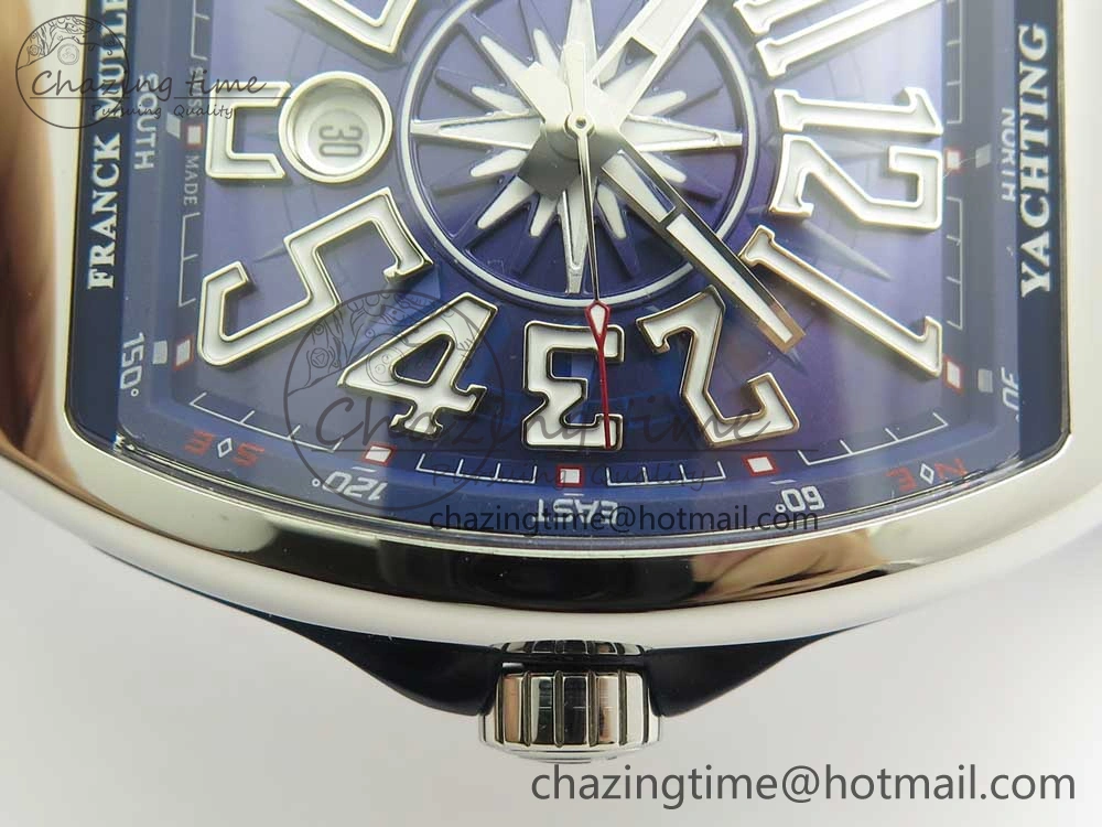 Vanguard V45 SS ABF Best Edition Blue Dial Numbers Markers on Blue Gummy Strap A2813