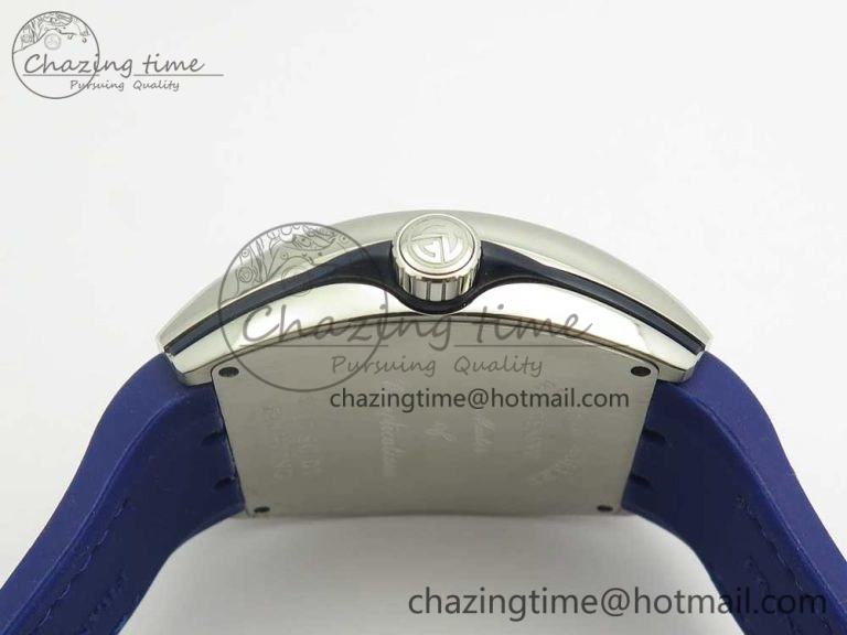 Vanguard V45 SS ABF Best Edition Blue Dial Numbers Markers on Blue Gummy Strap A2813