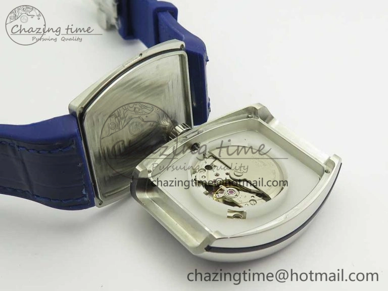 Vanguard V45 SS ABF Best Edition Blue Dial Numbers Markers on Blue Gummy Strap A2813
