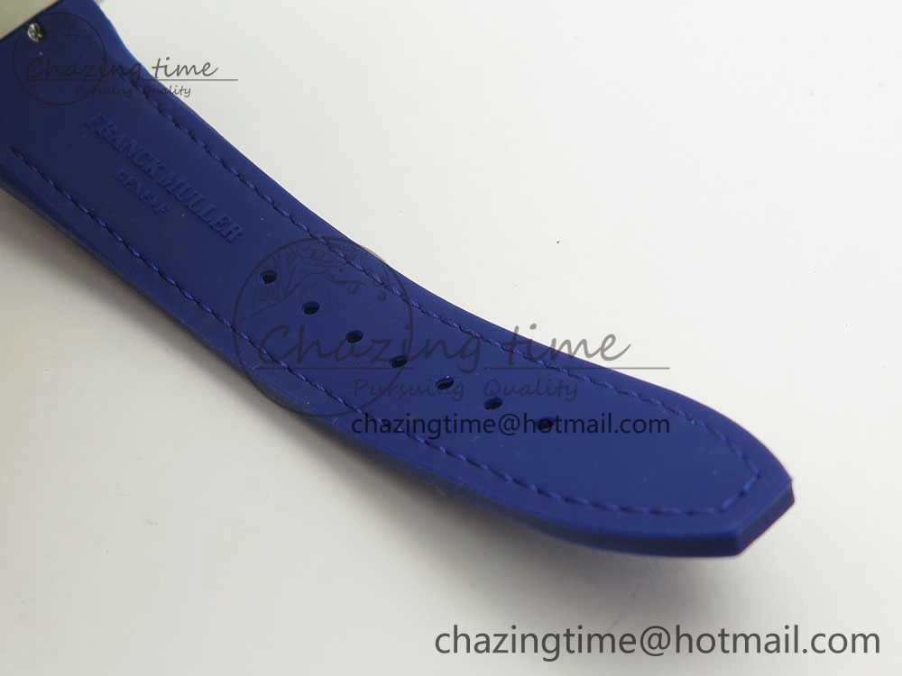 Vanguard V45 SS ABF Best Edition Blue Dial Numbers Markers on Blue Gummy Strap A2813
