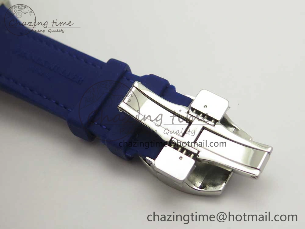 Vanguard V45 SS ABF Best Edition Blue Dial Numbers Markers on Blue Gummy Strap A2813