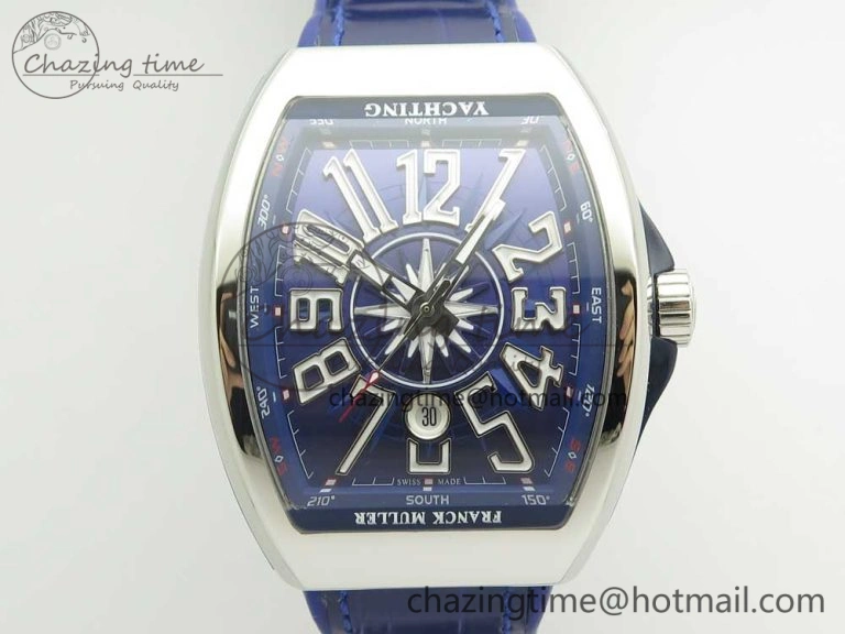 Vanguard V45 SS ABF Best Edition Blue Dial Numbers Markers on Blue Gummy Strap A2813