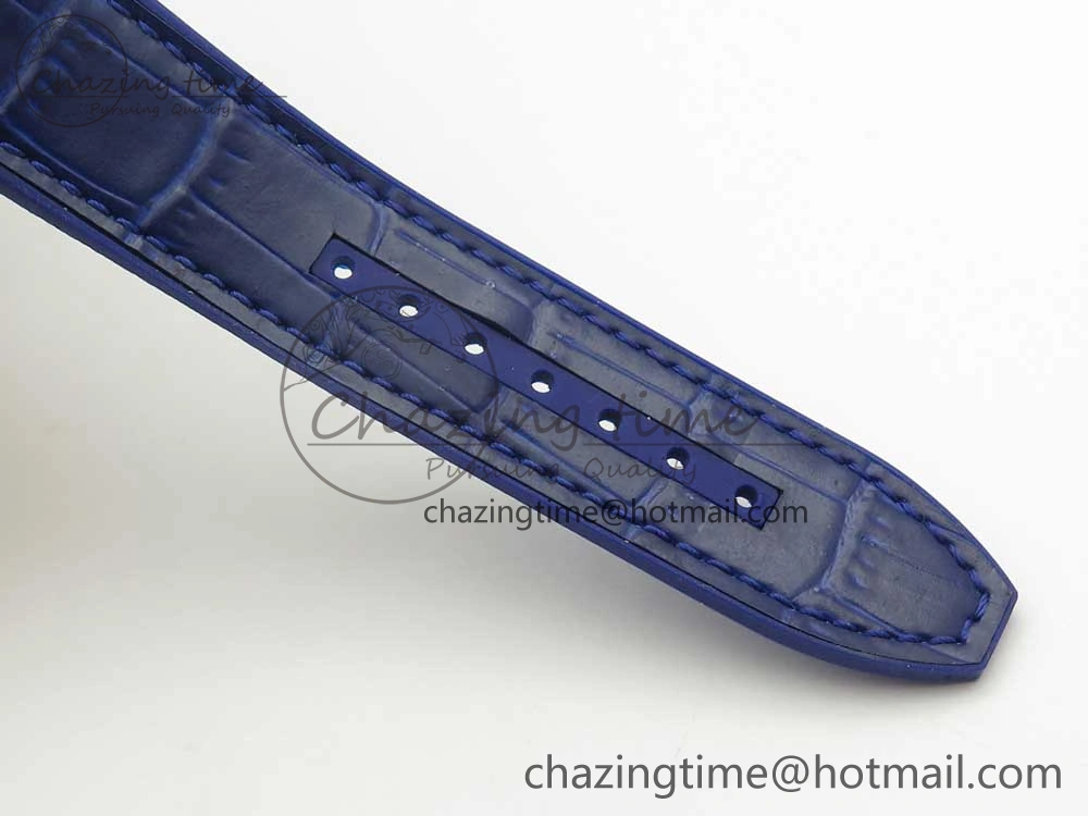 Vanguard V45 SS ABF Best Edition Blue Dial Numbers Markers on Blue Gummy Strap A2813