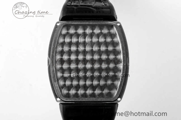 Vanguard V45 SS ABF Best Edition Full Diamonds Dial on Black Leather Strap A2824