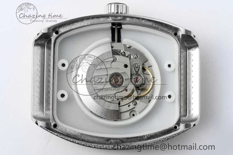 Vanguard V45 SS ABF Best Edition Full Diamonds Dial on Black Leather Strap A2824