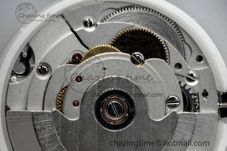 Vanguard V45 SS ABF Best Edition Full Diamonds Dial on White Leather Strap A2824