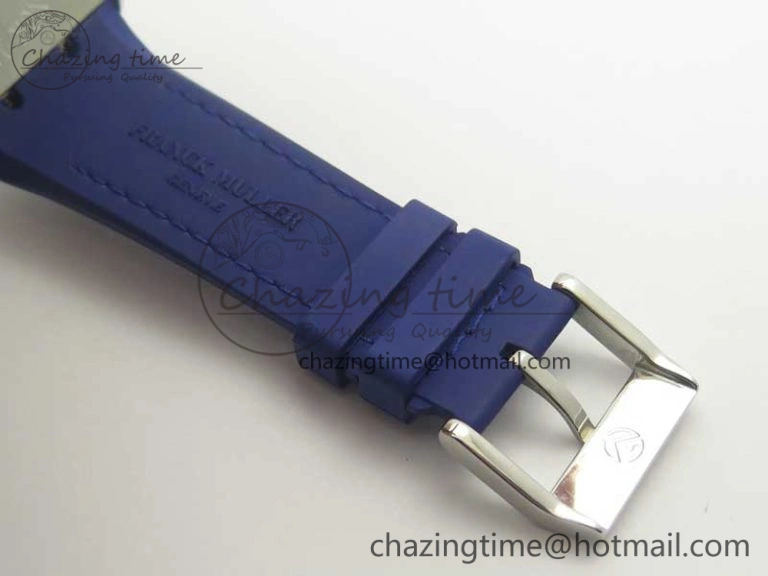 Vanguard V45 SS Full Diamonds ABF Best Edition Blue Textured Dial Diamonds Markers on Blue Gummy Strap A2824