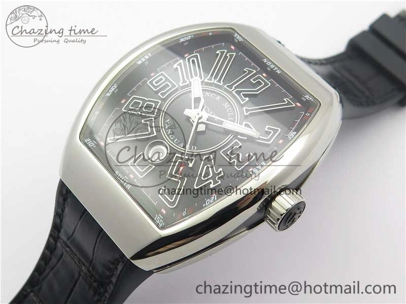 Vanguard V45 SS ZF Best Edition Black Textured Dial on Black Rubber Strap MIYOTA 9015