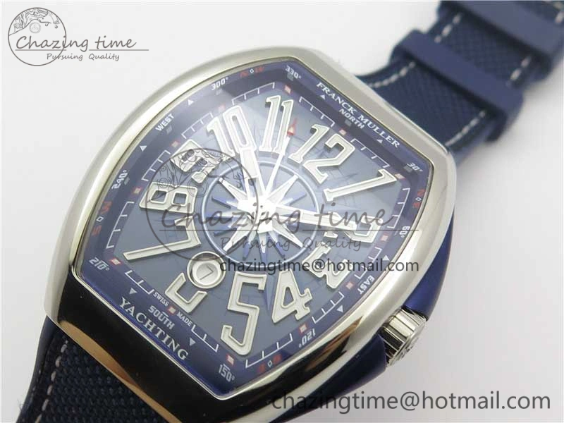 Vanguard V45 SS ZF Best Edition Blue Textured Dial on Blue Rubber Strap MIYOTA 9015