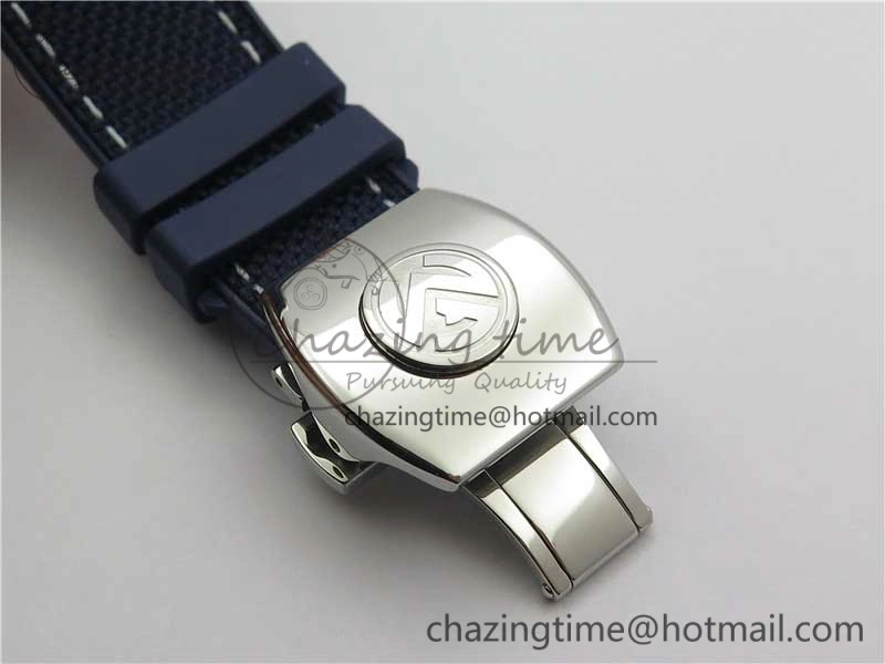 Vanguard V45 SS ZF Best Edition Blue Textured Dial on Blue Rubber Strap MIYOTA 9015