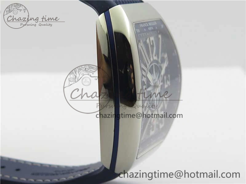 Vanguard V45 SS ZF Best Edition Blue Textured Dial on Blue Rubber Strap MIYOTA 9015