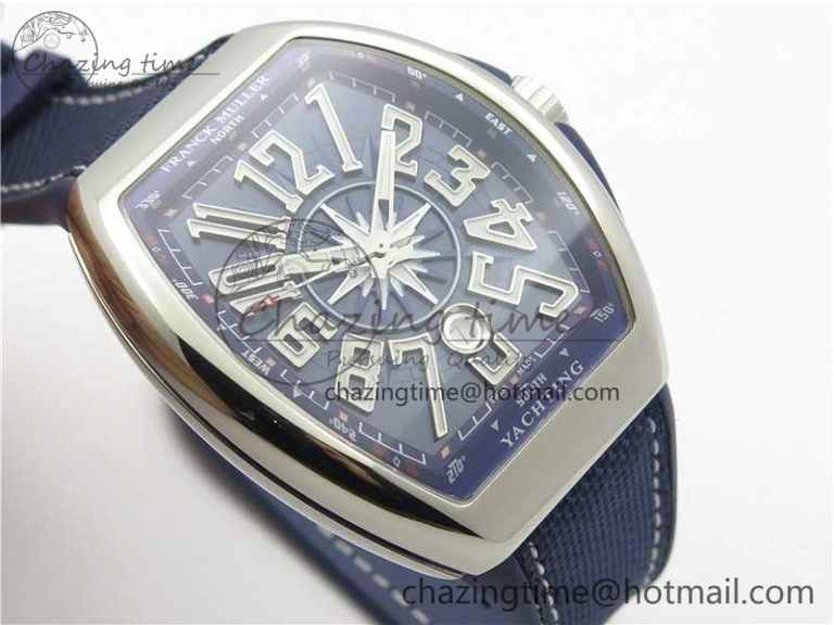 Vanguard V45 SS ZF Best Edition Blue Textured Dial on Blue Rubber Strap MIYOTA 9015
