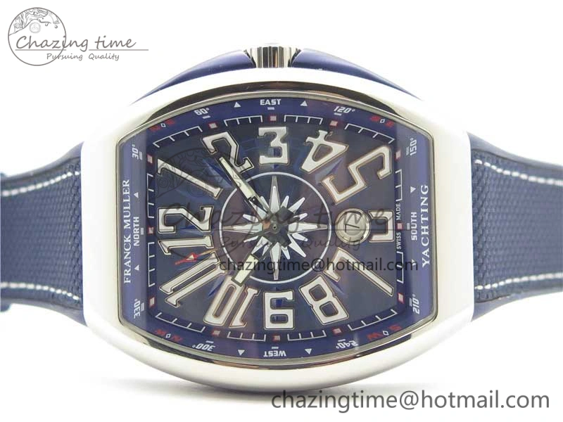 Vanguard V45 SS ZF Best Edition Blue Textured Dial on Blue Rubber Strap MIYOTA 9015