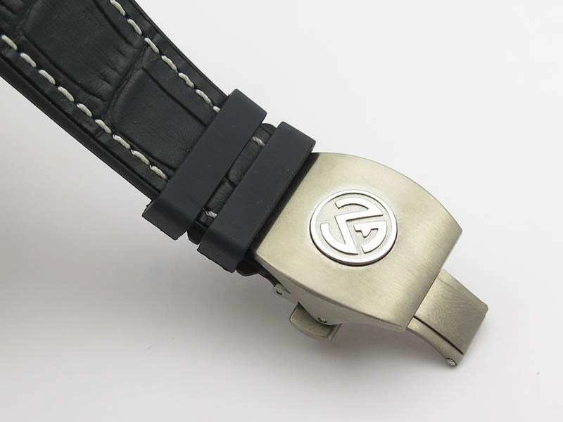 Vanguard V45 Ti TF 1:1 Best Edition Black Dial On Black Leather Strap A2892