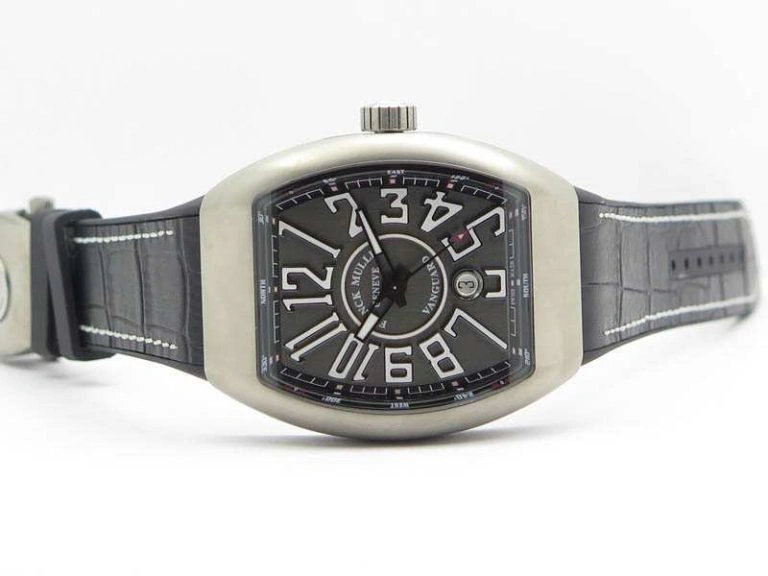 Vanguard V45 Ti TF 1:1 Best Edition Black Dial On Black Leather Strap A2892