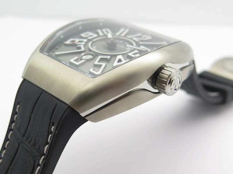 Vanguard V45 Ti TF 1:1 Best Edition Black Dial On Black Leather Strap A2892