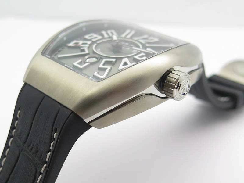 Vanguard V45 Ti TF 1:1 Best Edition Black Dial On Black Leather Strap A2892