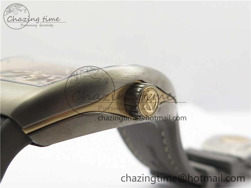 Vanguard V45 Titanium ZF 1:1 Best Edition Gray Dial on Broiwn Rubber Strap MIYOTA 9015