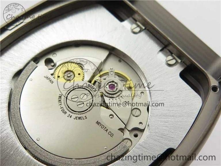 Vanguard V45 Titanium ZF 1:1 Best Edition Gray Dial on Broiwn Rubber Strap MIYOTA 9015