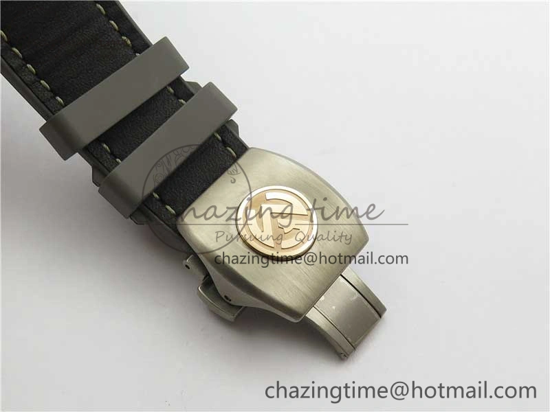 Vanguard V45 Titanium ZF 1:1 Best Edition Gray Dial on Broiwn Rubber Strap MIYOTA 9015
