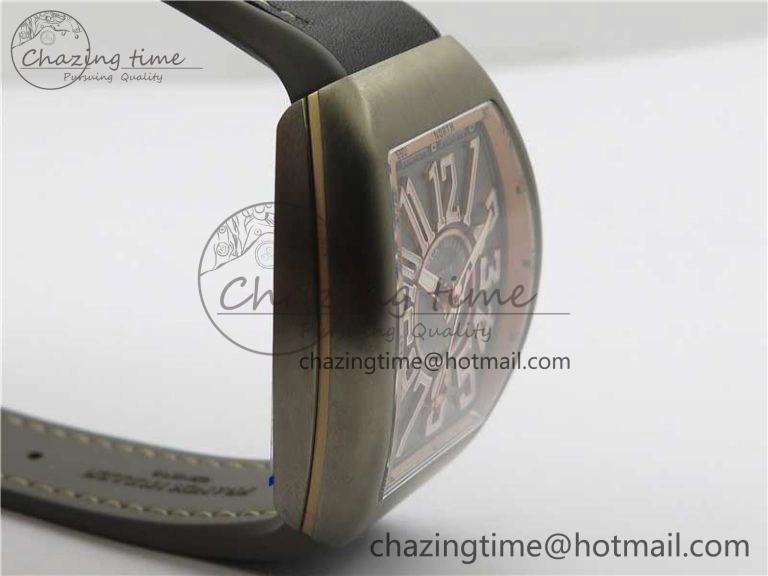 Vanguard V45 Titanium ZF 1:1 Best Edition Gray Dial on Broiwn Rubber Strap MIYOTA 9015