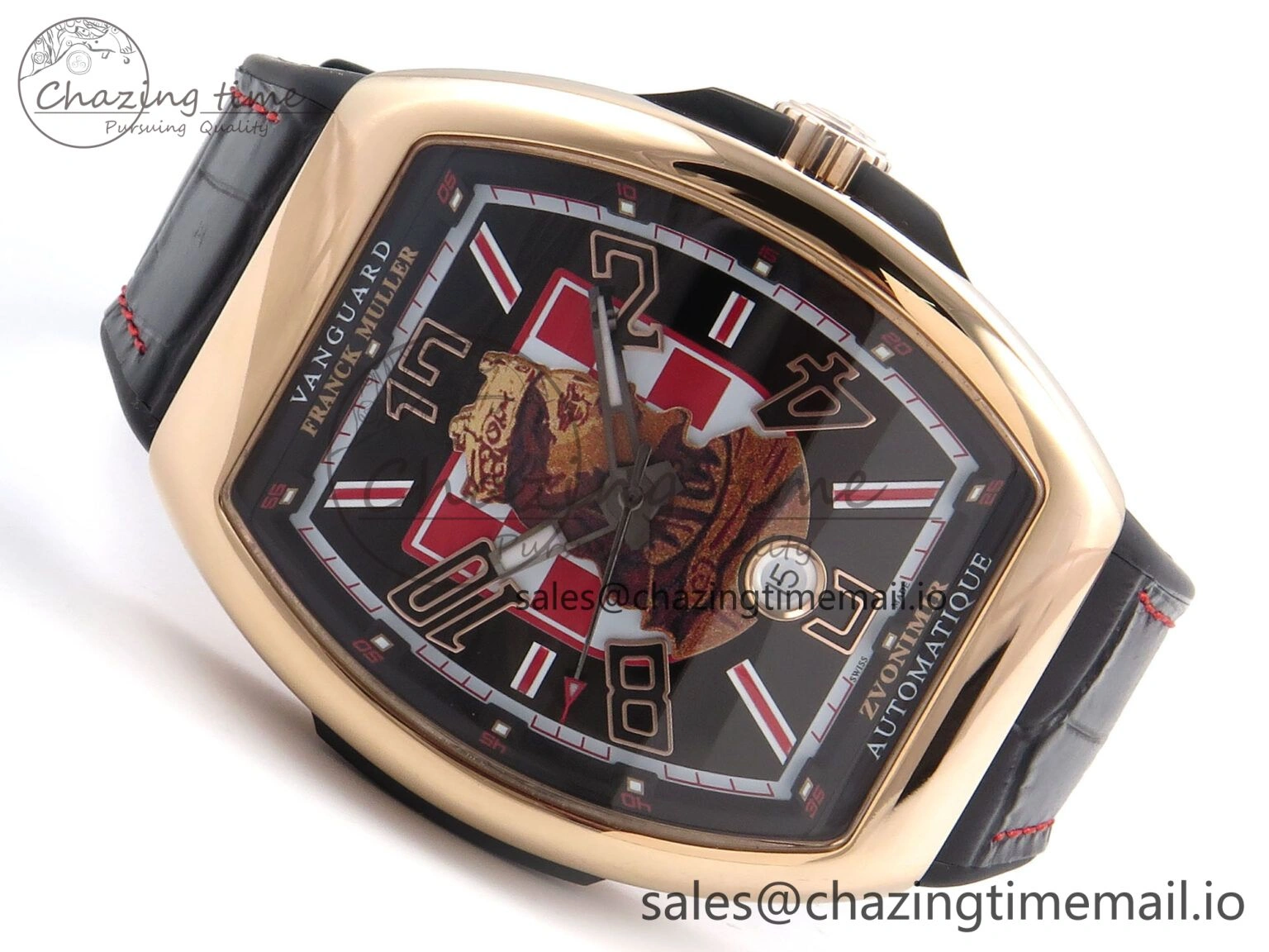 Vanguard Zvonimir RG ABF Best Edition Black Dial on Black Leather Strap A2824