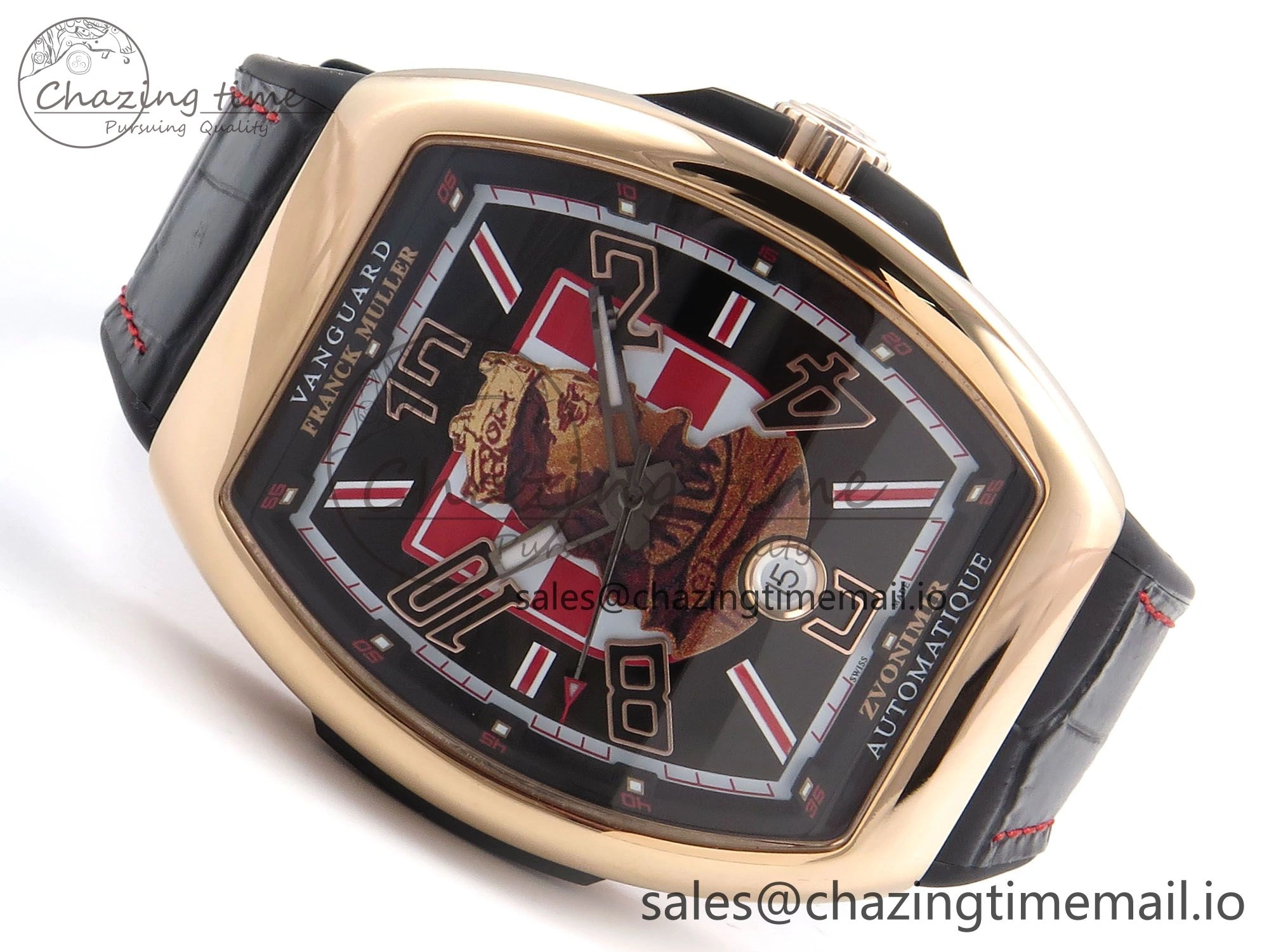 Vanguard Zvonimir RG ABF Best Edition Black Dial on Black Leather Strap A2824