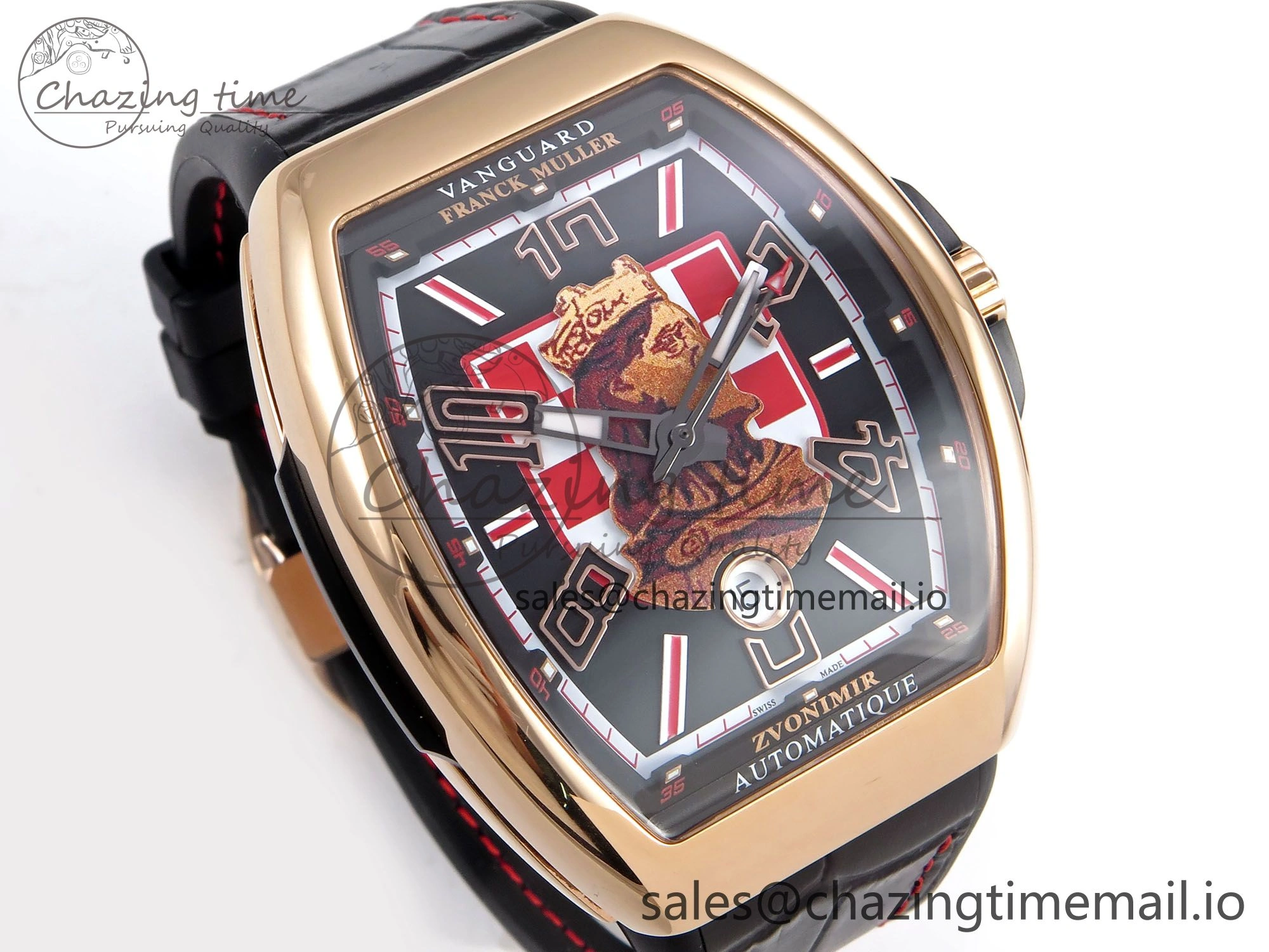 Vanguard Zvonimir RG ABF Best Edition Black Dial on Black Leather Strap A2824