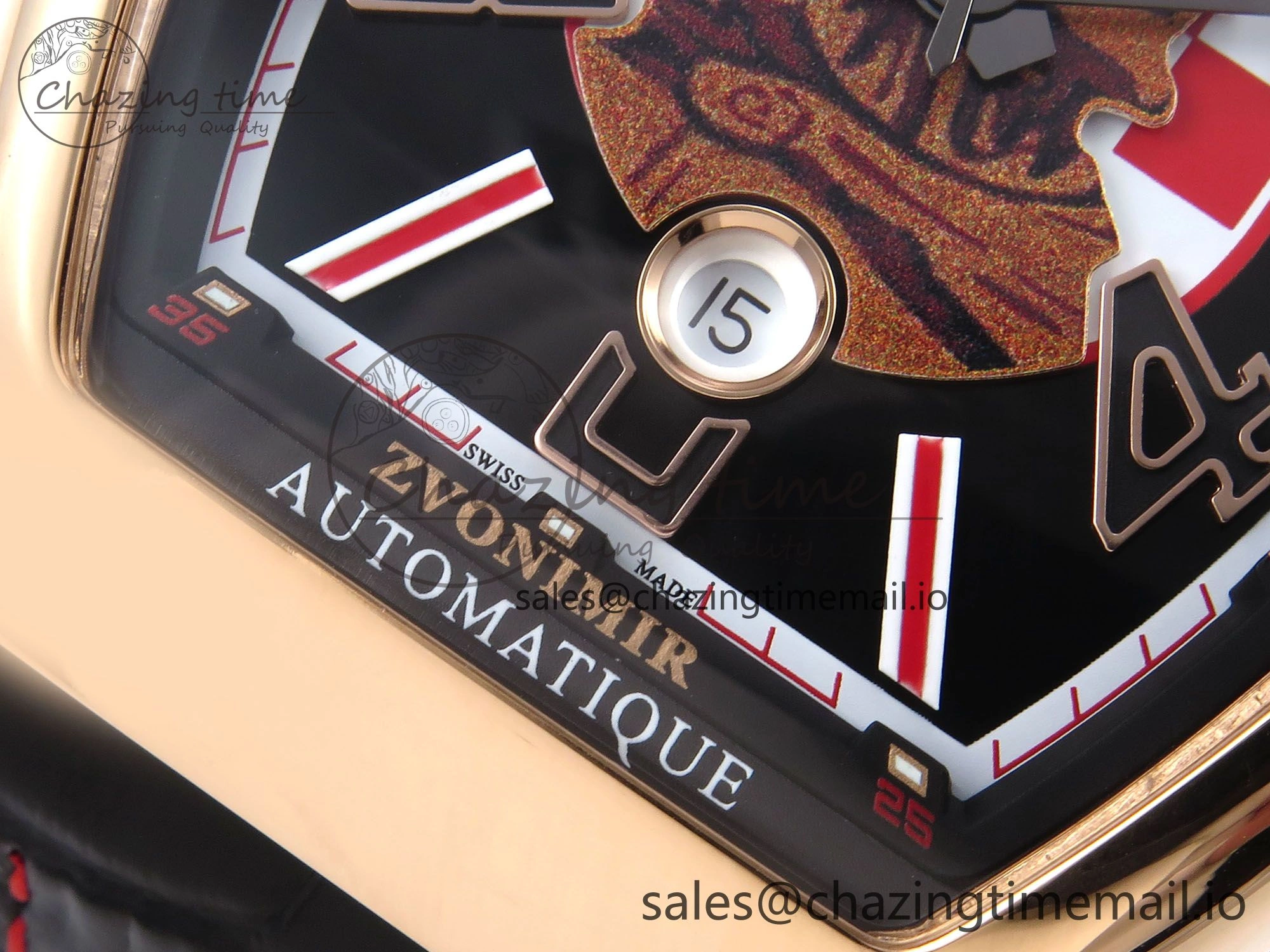 Vanguard Zvonimir RG ABF Best Edition Black Dial on Black Leather Strap A2824