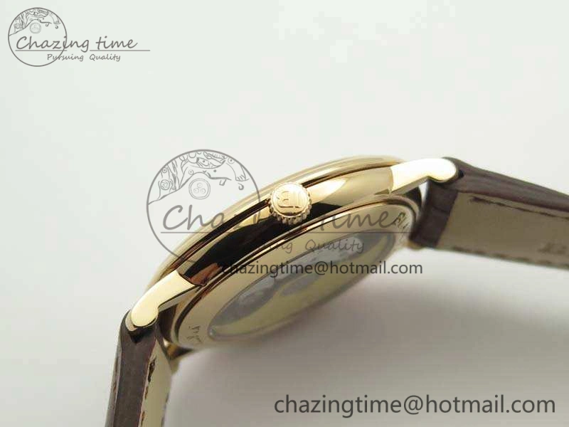 Villeret 6651 RG ZF 1:1 Best Edition White Dial On Brown Leather Strap A1151