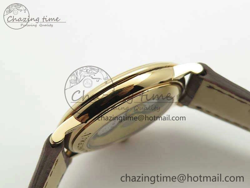Villeret 6651 RG ZF 1:1 Best Edition White Dial On Brown Leather Strap A1151