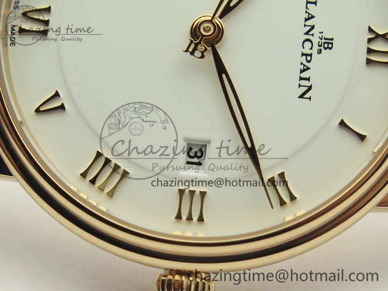 Villeret 6651 RG ZF 1:1 Best Edition White Dial On Brown Leather Strap A1151