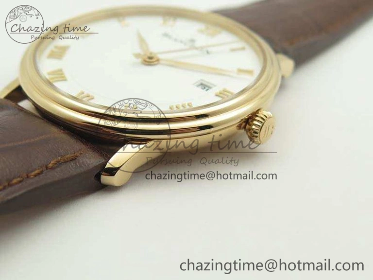Villeret 6651 RG ZF 1:1 Best Edition White Dial On Brown Leather Strap A1151