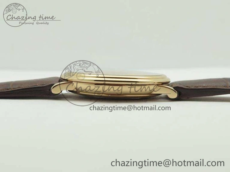 Villeret 6651 RG ZF 1:1 Best Edition White Dial On Brown Leather Strap A1151