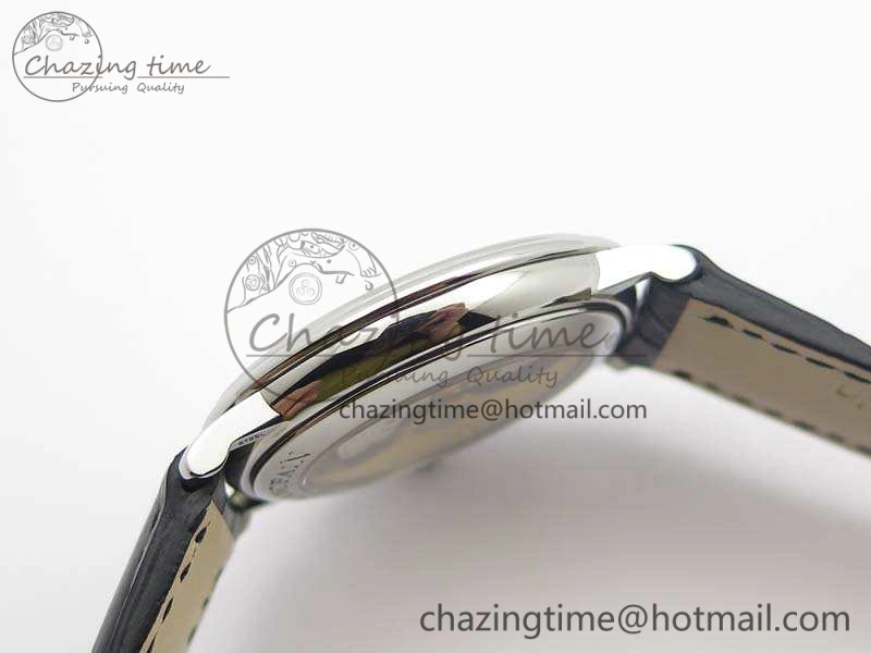 Villeret 6651 SS ZF 1:1 Best Edition White Dial On Black Leather Strap A1151
