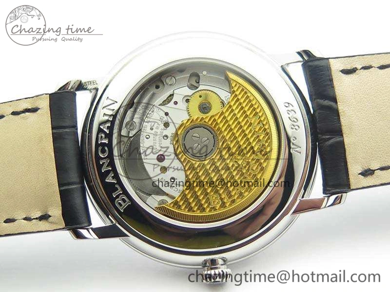 Villeret 6651 SS ZF 1:1 Best Edition White Dial On Black Leather Strap A1151