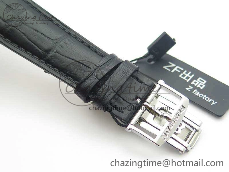Villeret 6651 SS ZF 1:1 Best Edition White Dial On Black Leather Strap A1151