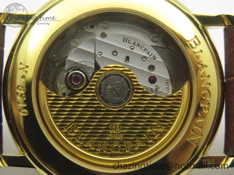 Villeret 6651 YG ZF 1:1 Best Edition White Dial on Brown Leather Strap A1151