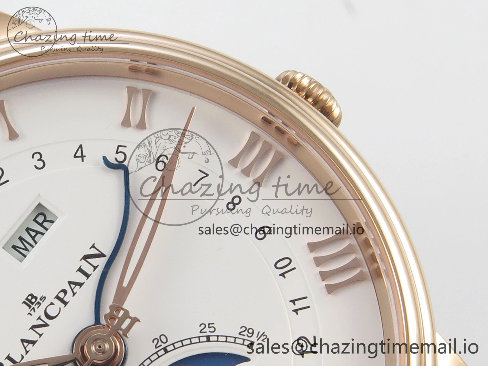 Villeret 6654 RG Complicated Function APSF 1:1 Best Edition White Dial on Brown Leather Strap A6654